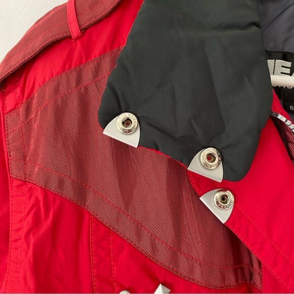 Vintage Head Red Studded Crop Ski Jacket Coat size 8 - Picture 6 of 11